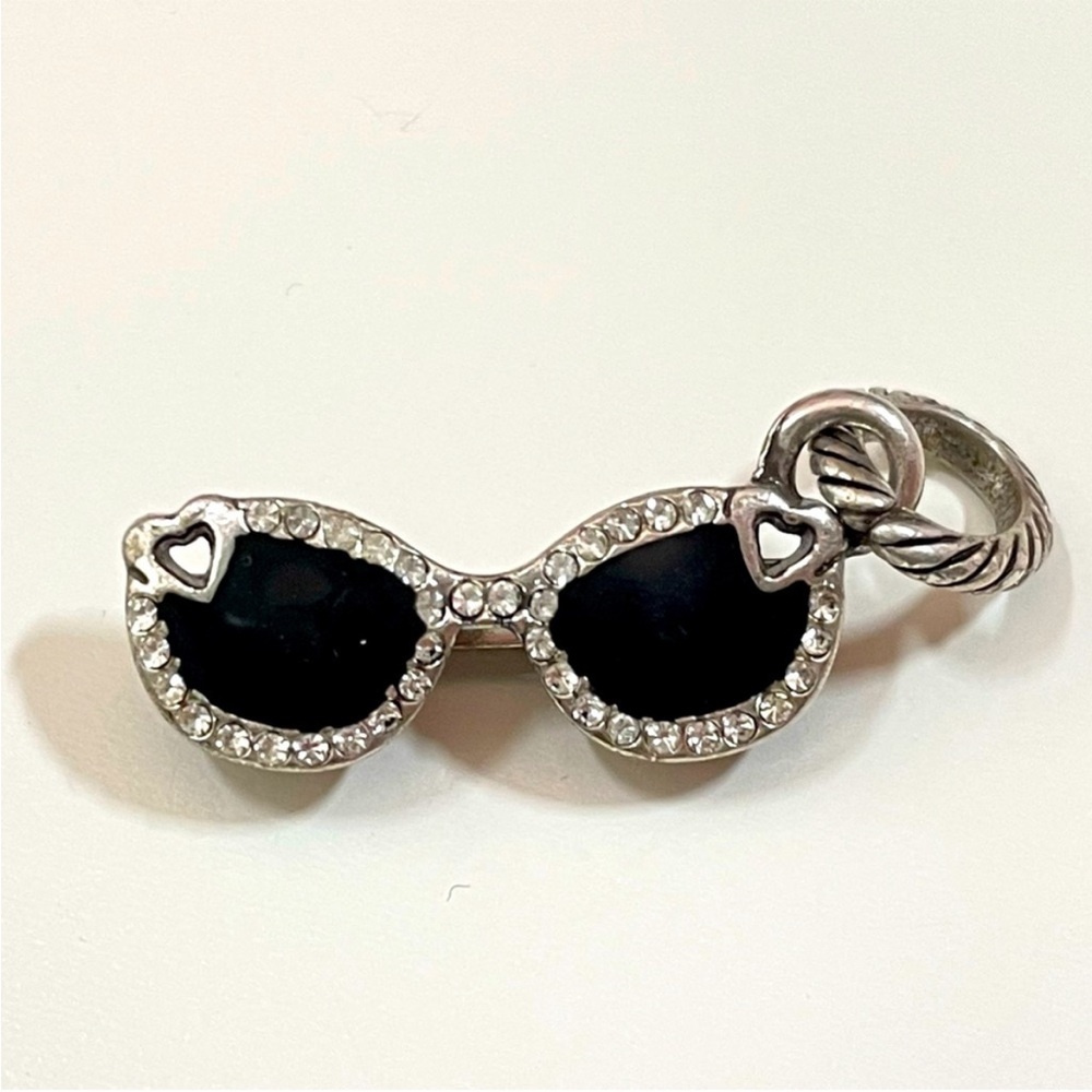 Brighton Fun In The Sun Black And Enamel Silver Tone Sunglass Charm